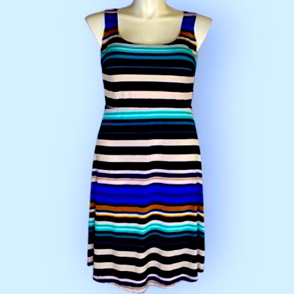 AB Studio striped summer dress Sz.8 - Picture 1 of 5